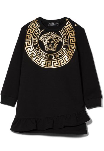 Versace Kids Medusa graphic print sweatshirt dress - Nero