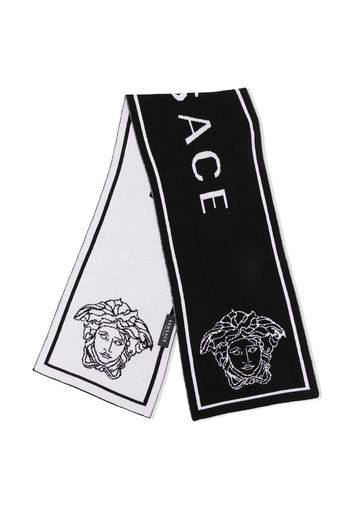 Versace Kids Sciarpa Medusa con stampa - Nero