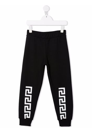 Versace Kids logo-print sweatpants - Nero