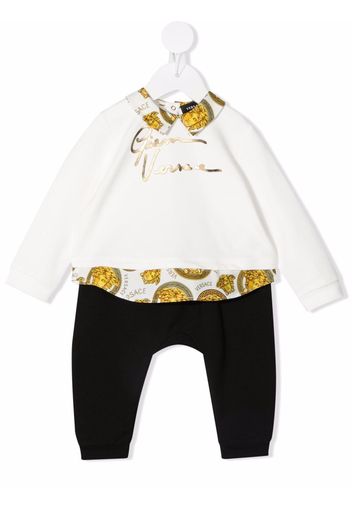 Versace Kids Medusa-head print tracksuit set - Bianco