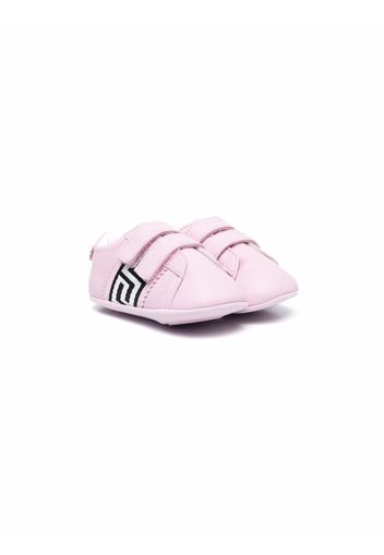 Versace Kids Greca-print touch-strap trainers - Rosa