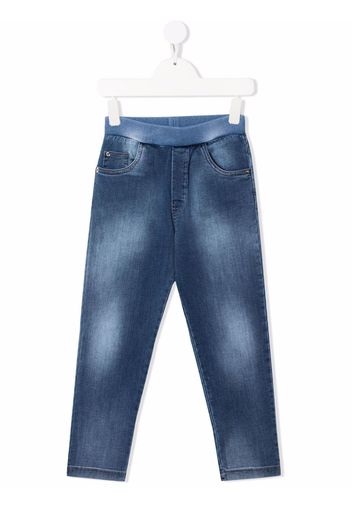 Versace Kids elasticated denim jeans - Blu