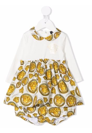 Versace Kids Medusa Amplified Kids Print dress - Bianco