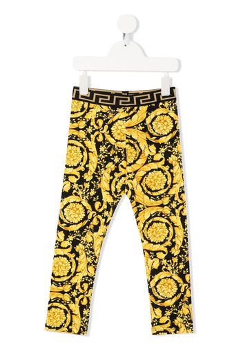 Versace Kids Leggings con stampa - Nero