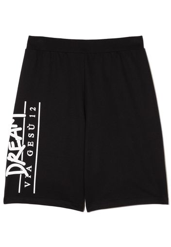 Versace Kids Shorts sportivi con stampa - Nero