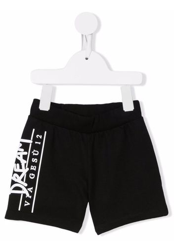 Versace Kids Shorts con stampa - Nero