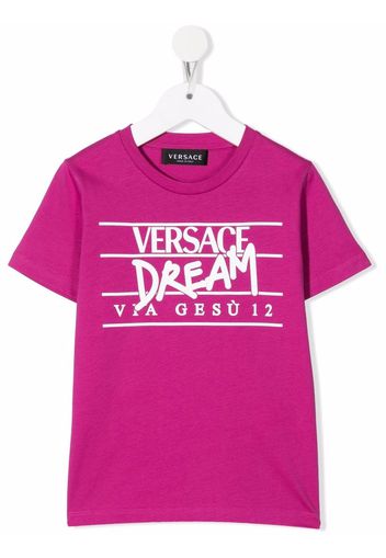 Versace Kids T-shirt con stampa - Rosa