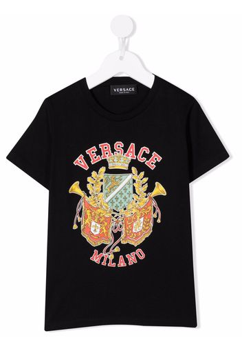 Versace Kids logo-print T-shirt - Nero