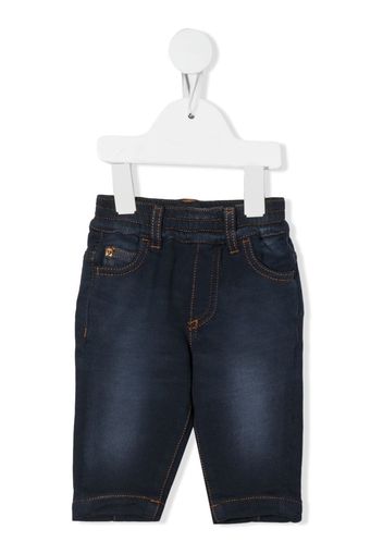 Versace Kids Jeans dritti con stampa - Blu