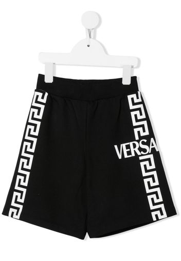 Versace Kids Shorts sportivi con logo - Nero