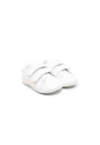 Versace Kids logo-print touch-strap sneakers - Bianco