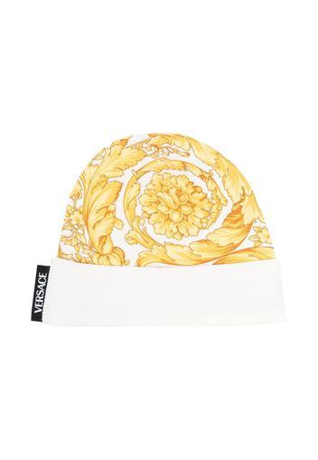 Versace Kids Barocco-print cotton hat - Bianco