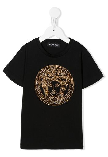 Versace Kids T-shirt Medusa con stampa - Nero