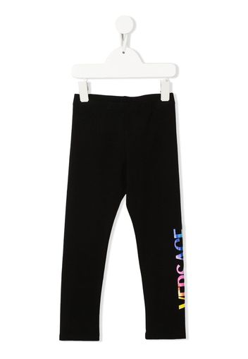 Versace Kids Leggings con stampa - Nero