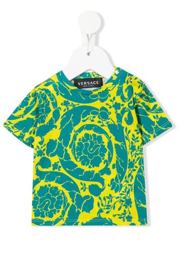 Versace Kids T-shirt Barocco con stampa - Giallo