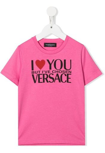 Versace Kids logo-print cotton T-shirt - Rosa