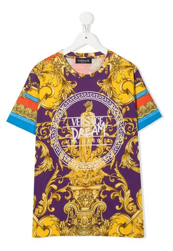 Versace Kids Dream Barocco-print T-shirt - Viola