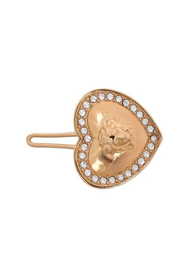 Versace Kids embellished Medusa-head hair clip - Oro