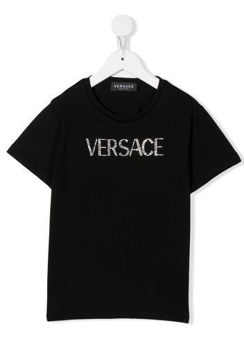 Versace Kids gem-logo short-sleeve T-shirt - Nero