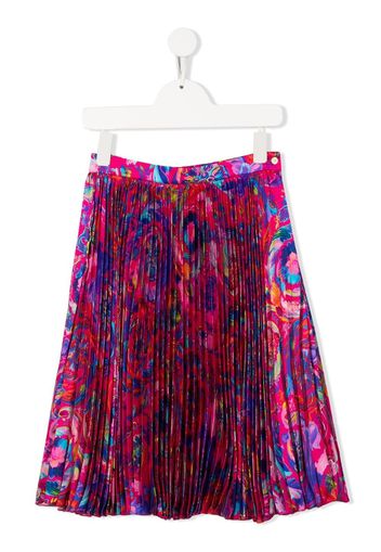 Versace Kids Kaleidoscopic Barocco pleated skirt - Rosa