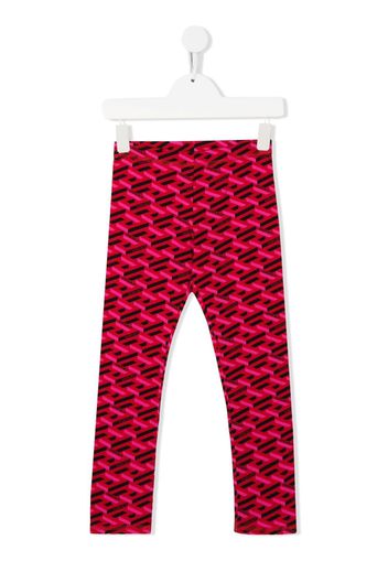 Versace Kids La Greca stretch leggings - Rosso