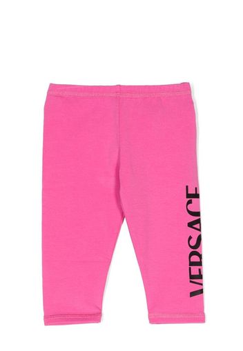 Versace Kids logo-print jersey leggings - Rosa