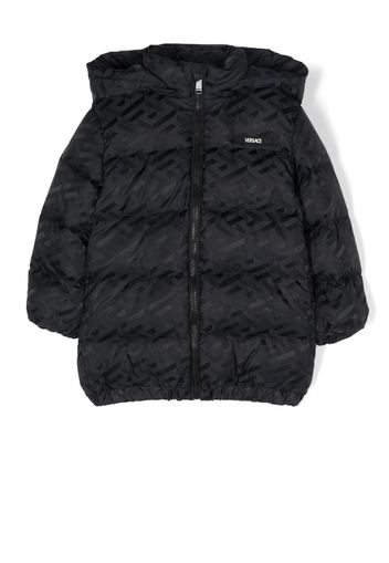 Versace Kids greca-print padded jacket - Nero