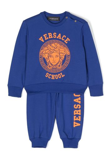 Versace Kids Tuta sportiva Medusa con stampa - Blu