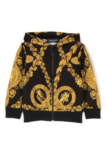 Versace Kids Felpa Barocco con stampa - Nero