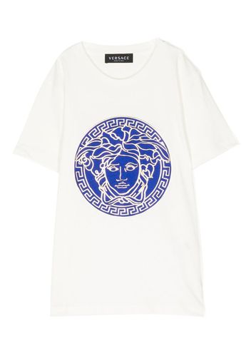 Versace Kids Medusa Head-print short-sleeved T-shirt - Bianco