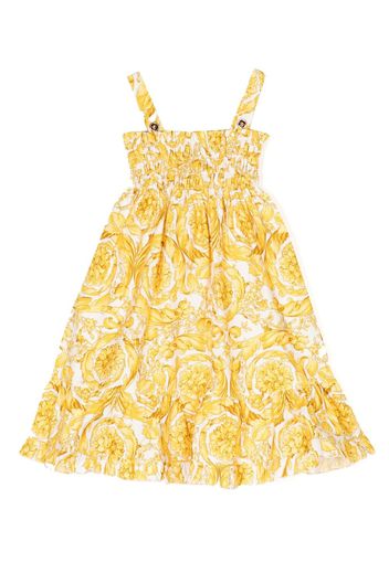 Versace Kids Abito smanicato a fiori - Giallo