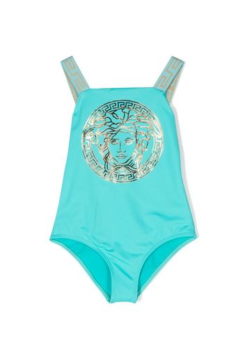 Versace Kids Medusa Head motif swimsuit - Blu