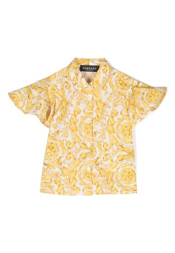 Versace Kids barocco-print shirt - Giallo