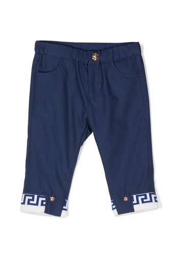 Versace Kids Medusa-motif Greca-trim trousers - Blu