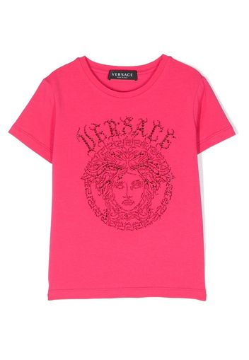 Versace Kids Medusa head-motif T-shirt - Rosa
