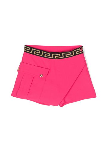 Versace Kids La Greca wrap skorts - Rosa