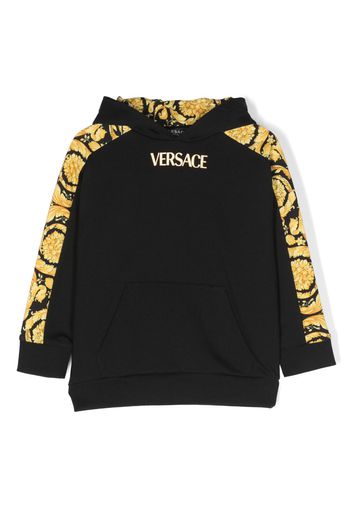 Versace Kids Medusa-print fleece hoodie - Nero