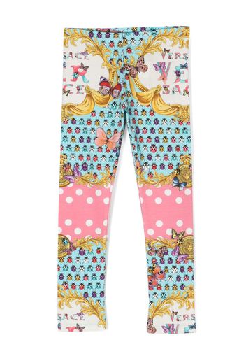 Versace Kids Butterflies-print leggings - Rosa