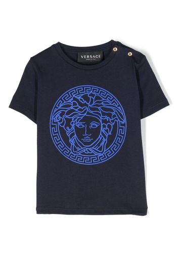 Versace Kids Medusa-print cotton T-Shirt - Blu