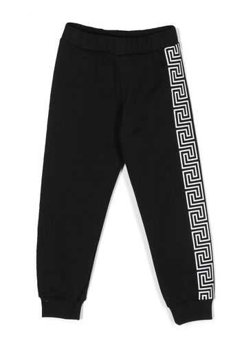 Versace Kids monogram cotton track pants - Nero