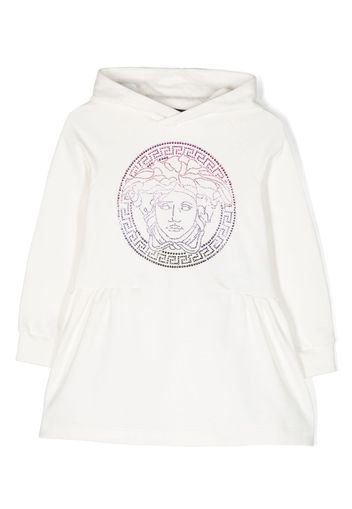 Versace Kids Medusa Head-motif sweatshirt dress - Bianco