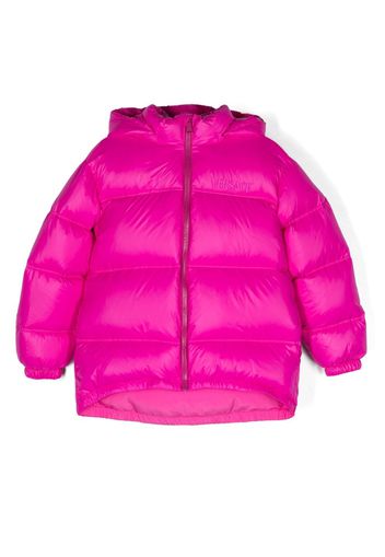 Versace Kids logo-embroidered padded jacket - Rosa
