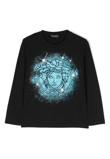 Versace Kids Medusa Head-print long-sleeved T-shirt - Nero