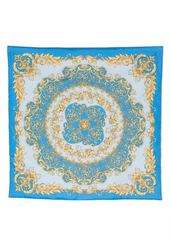 Versace Kids Barocco Frenzy Kids-print blanket - Blu