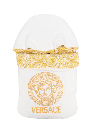 Versace Kids Barocco-print cotton sleep bag - Bianco