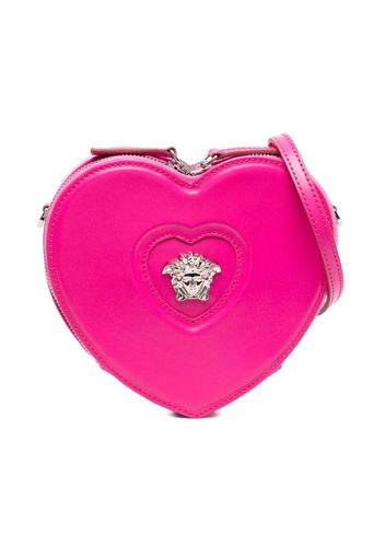 Versace Kids Medusa Head-plaque leather shoulder bag - Rosa