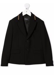 Versace Kids Blazer monopetto Greca - Nero