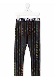 Versace Kids Leggings con stampa - Nero