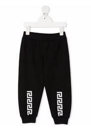 Versace Kids Pantaloni sportivi con stampa - Nero