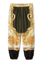 Versace Kids Pantaloni sportivi Barocco con stampa - Verde